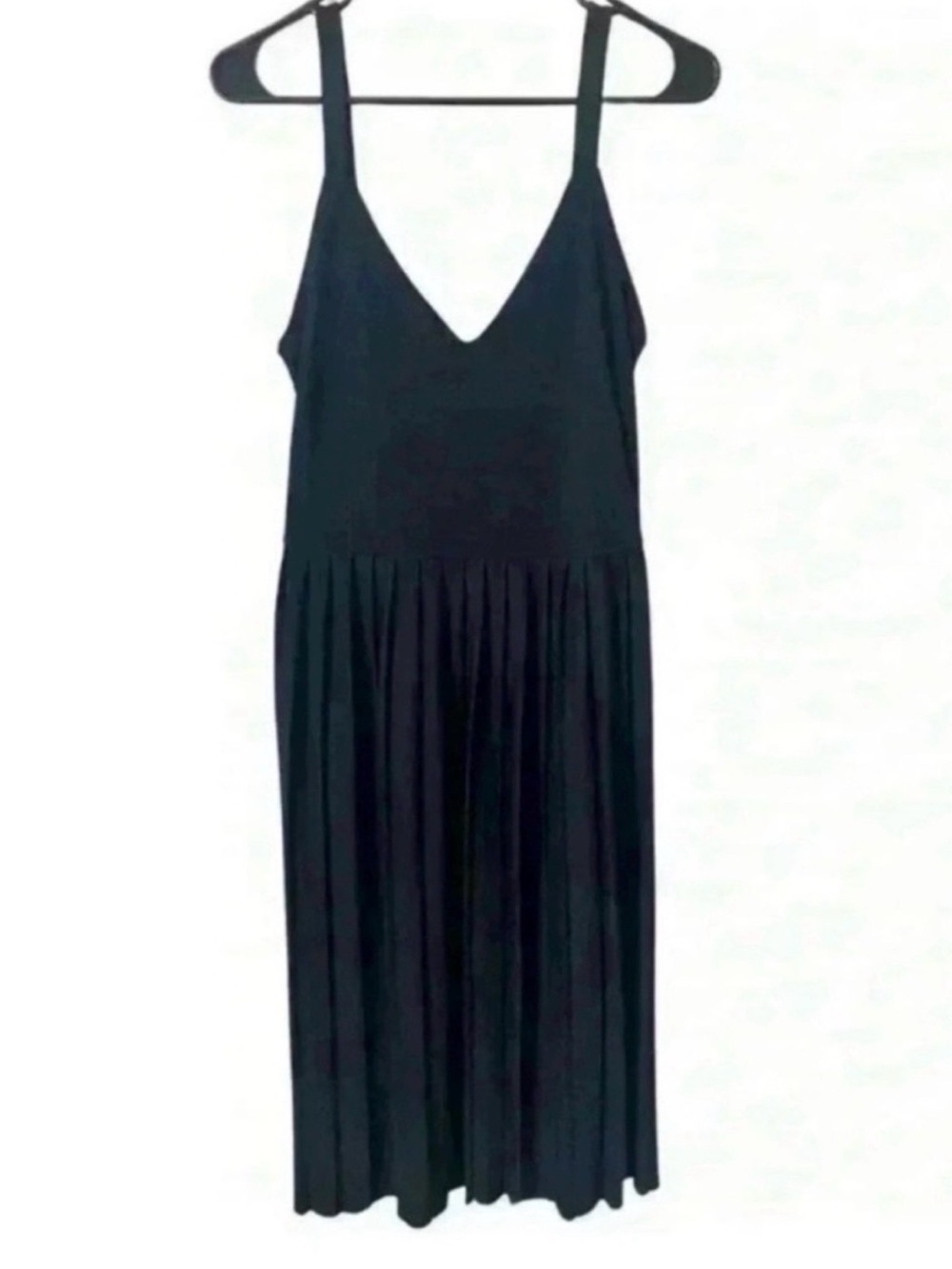 Zara Spaghetti Strap Pleated Fit and Flare
Dress Black